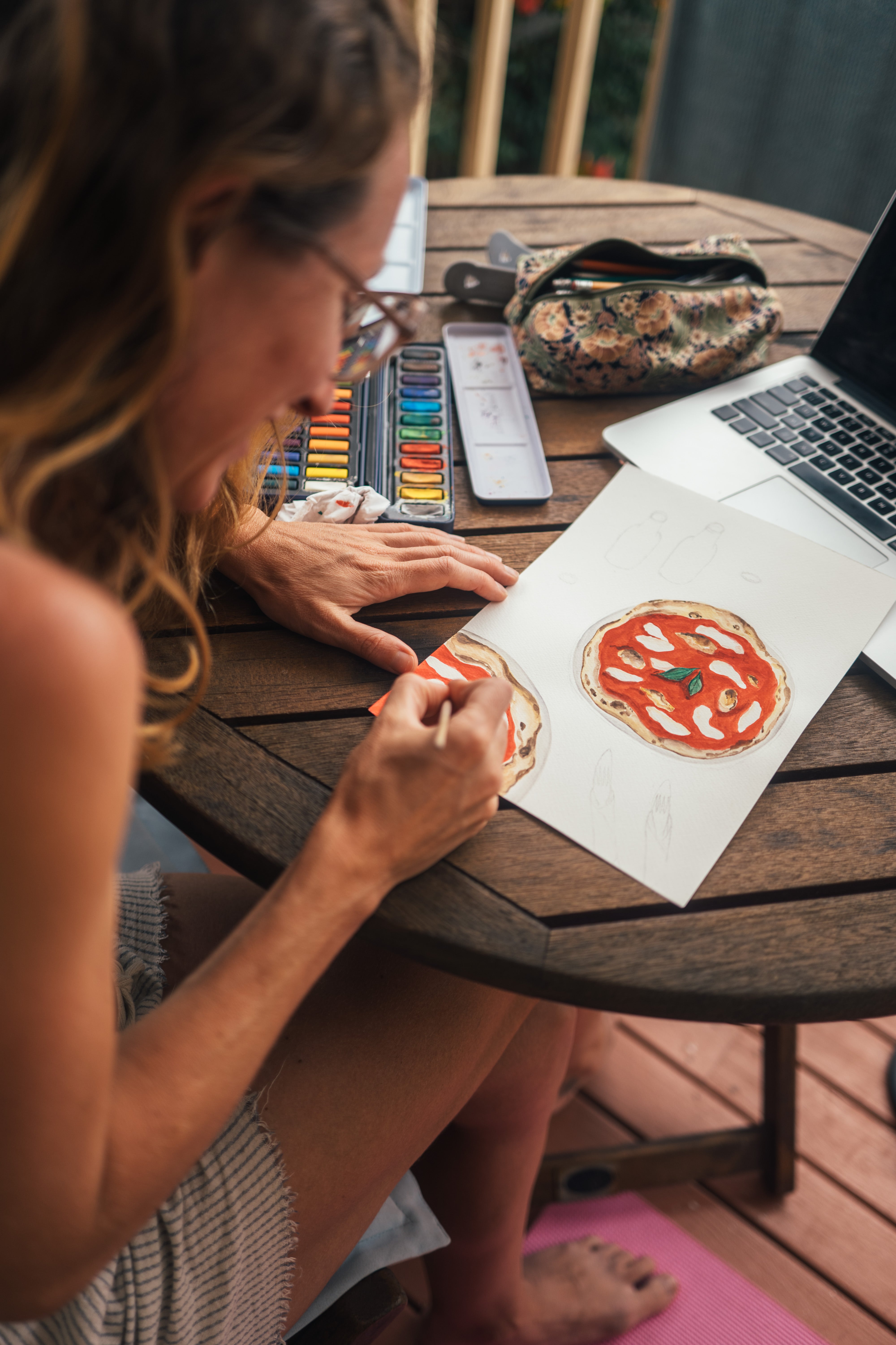 A table in Italy. Italian Food Art Print – The Siesta Project