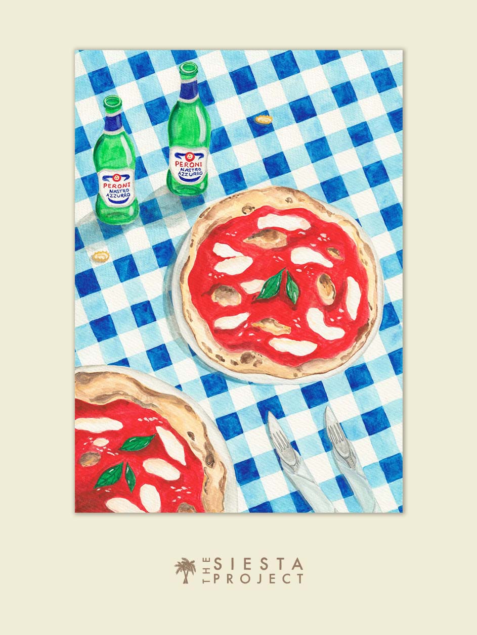 A table in Italy. Italian Food Art Print